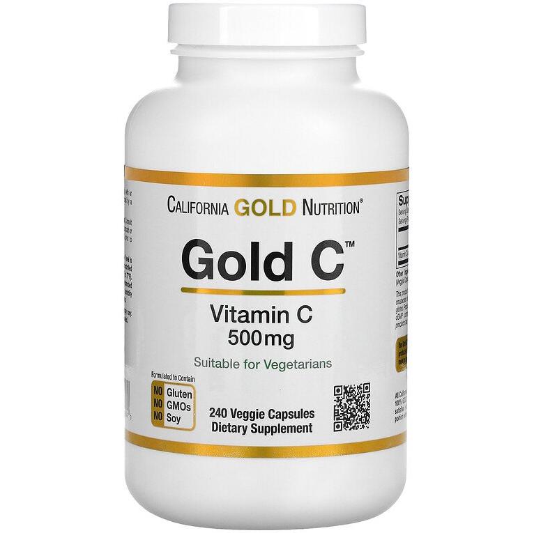 Витамин C California GOLD Nutrition Gold C 500 мг 240 капсул (1143644380)