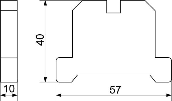 Клема гвинтова набірна АСКО-Укрем JB(ЕК) 10/35 57А 10 мм2 х 57х10х40 мм заземлення Жовто-зелений (A0130020004) - фото 3