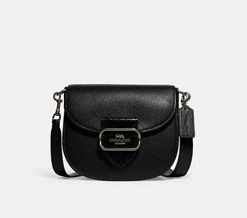 Жіноча сумка Coach Morgan Saddle Bag Black (CH-74215)