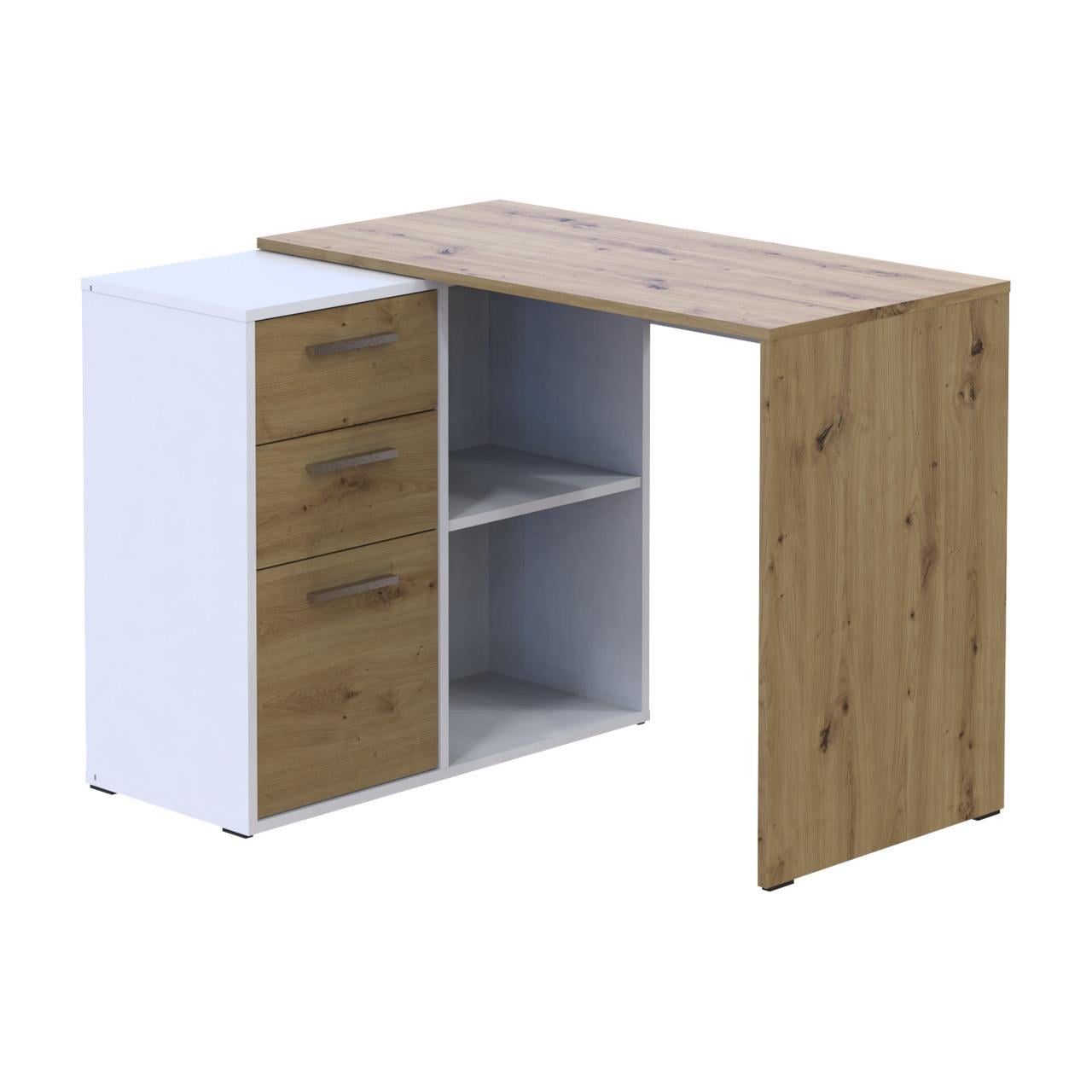 Офисный стол Doros T8 100х83х75 см Белый/Дуб Артизан (DRS-011512)