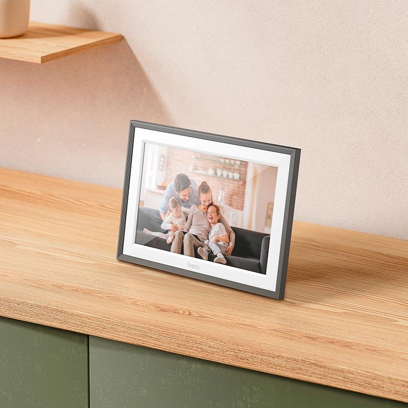Фоторамка цифровая Hoco HI13 10,1'' digital cloud photo frame Android 6 Wi-Fi (613368) - фото 7