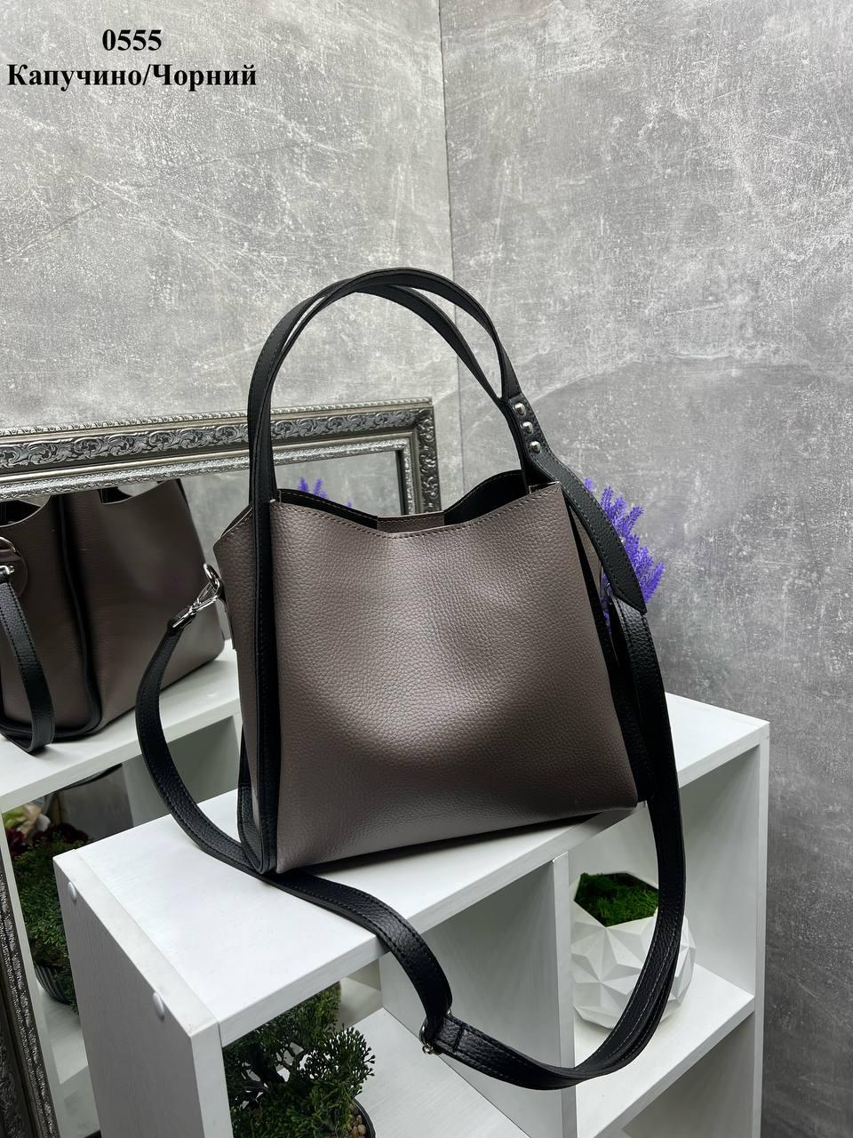 Сумка женская через плечо большая вместительная классическая 30х25х13 см Капучино - фото 3 Сумка женская через плечо большая вместительная классическая 30х25х13 см Капучино - фото 3