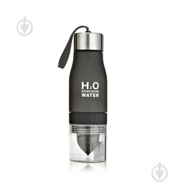 Спортивна пляшка-соковитискач H2O Water bottle Black Чорний Спортивна пляшка-соковитискач H2O Water bottle Black Чорний