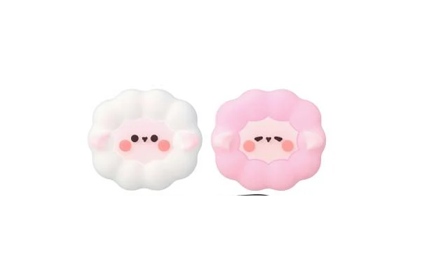 Силиконовые накладки на стык Nintendo Switch/Lite/OLED 2 шт. Овцы White/Pink