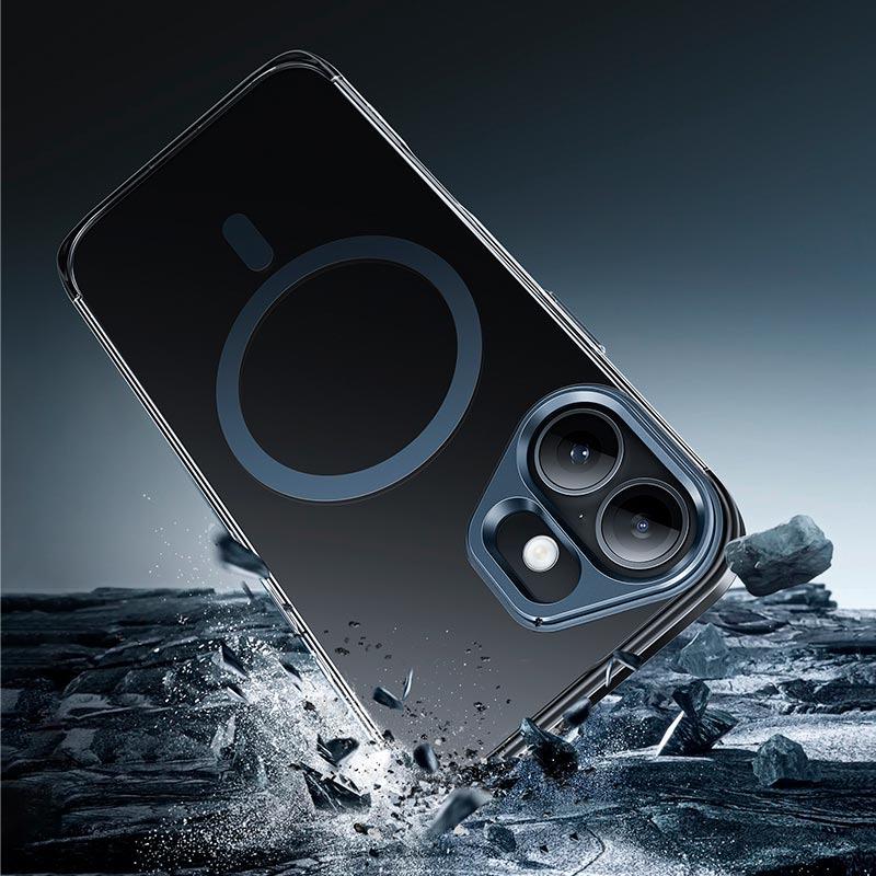 Чохол HOCO для iPhone Vip magnetic protective case, AS11, прозорий з чорним - фото 5 Чохол HOCO для iPhone Vip magnetic protective case, AS11, прозорий з чорним - фото 5