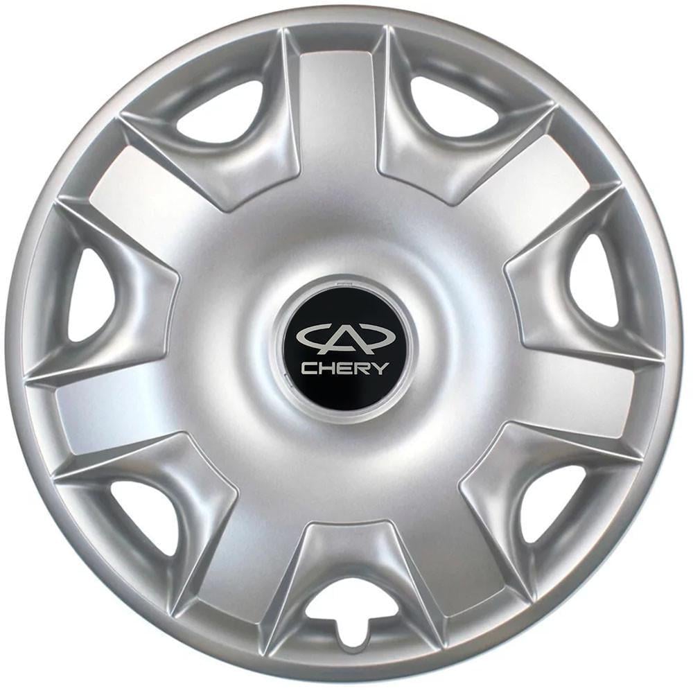 Колпаки SJS 301 с логотипом Chery R15 4 шт. Серебряный (2654555355)
