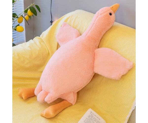 М'яка іграшка подушка Гусь-обнімусь 110 см Рожевий (ftlx-1060)