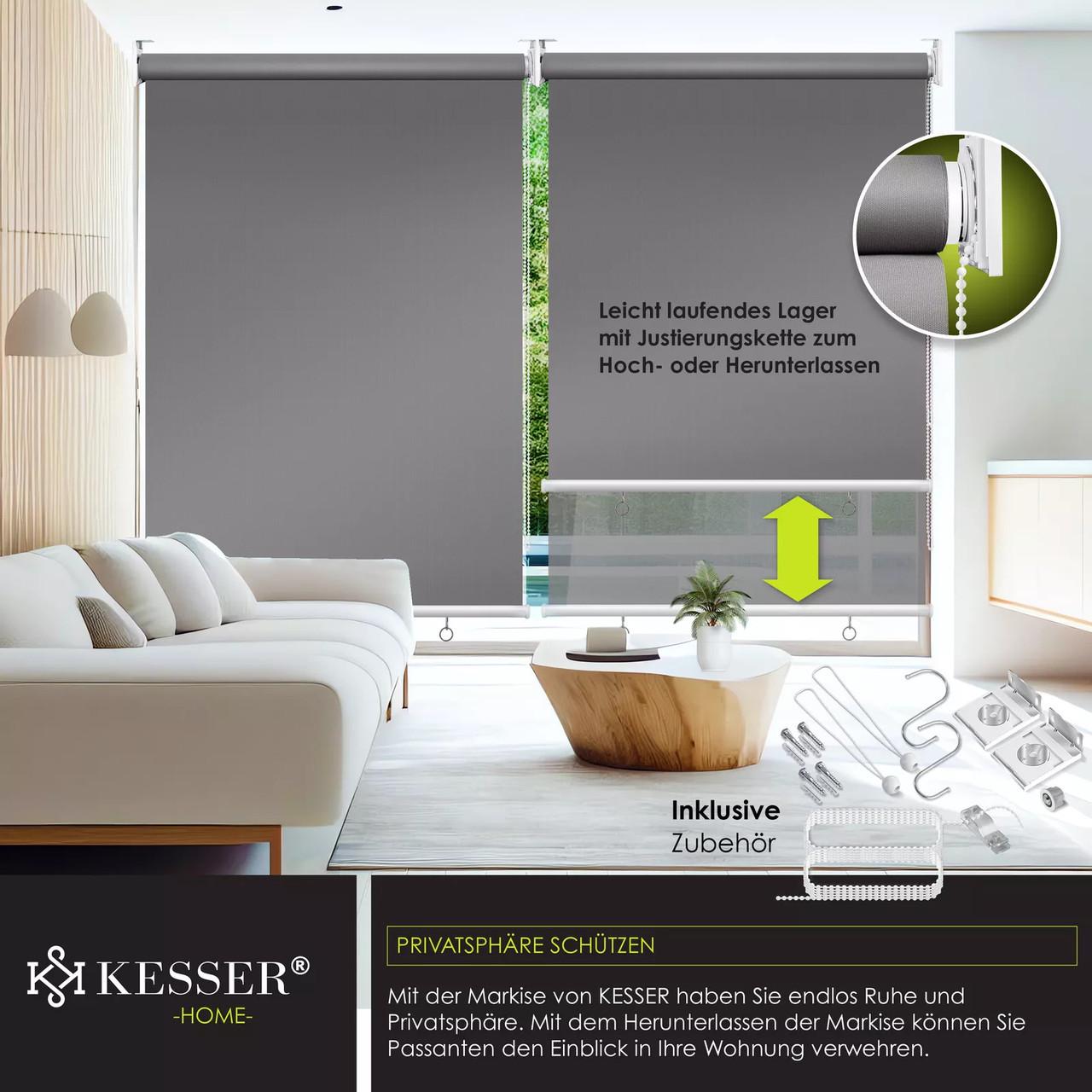 Роллеты солнцезащитные вертикальные KESSER 140х140 см Серый - фото 3 Роллеты солнцезащитные вертикальные KESSER 140х140 см Серый - фото 3