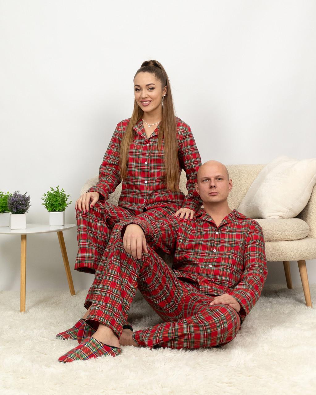 Пижама женская домашняя фланелевая рубашка со штанами клетка 2XL Красный с зеленым - фото 7 Пижама женская домашняя фланелевая рубашка со штанами клетка 2XL Красный с зеленым - фото 7