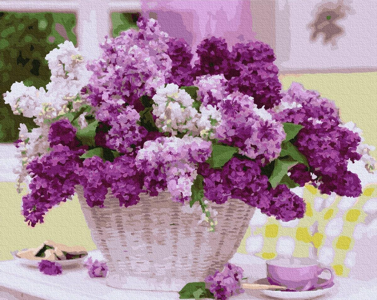 Картина по номерам Brushme GX29086 Корзина сиреня 40x50 см (1247634631)
