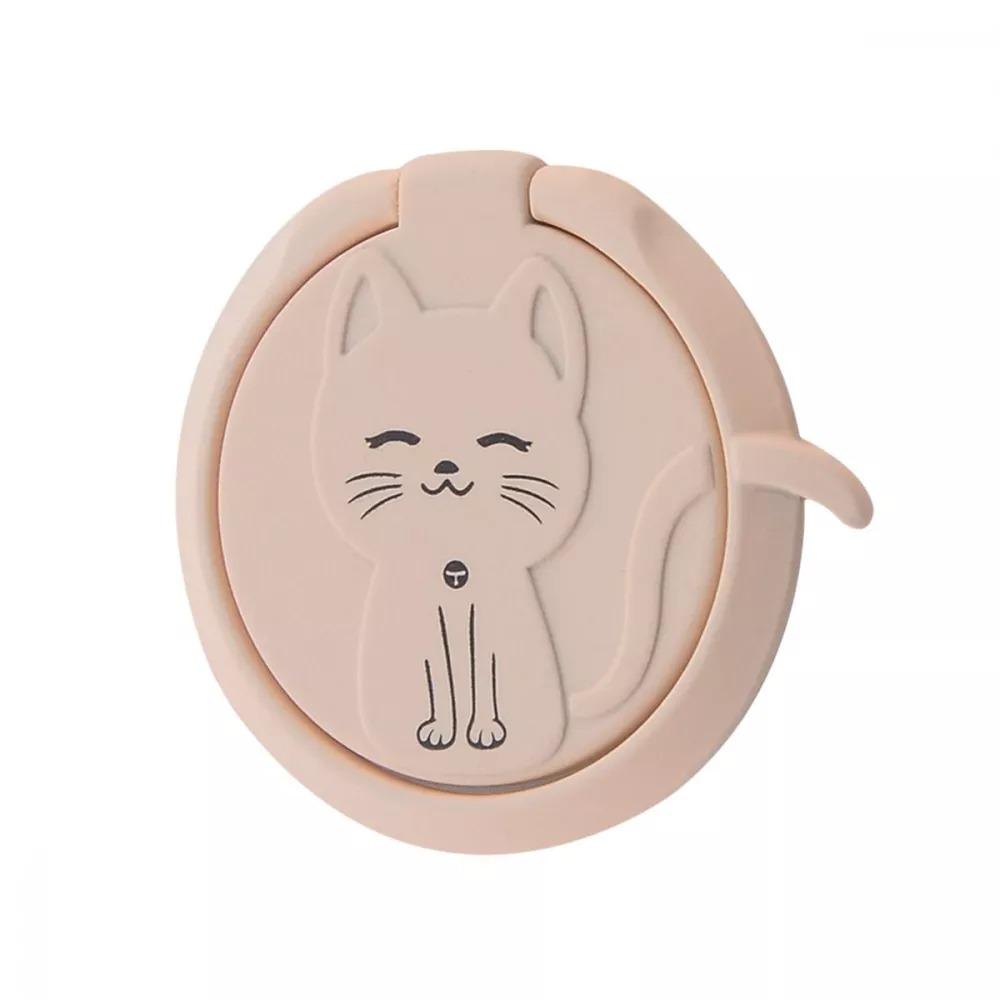 Держатель-кольцо для телефона Cat с подставкой Бежевый (13925382) Держатель-кольцо для телефона Cat с подставкой Бежевый (13925382)