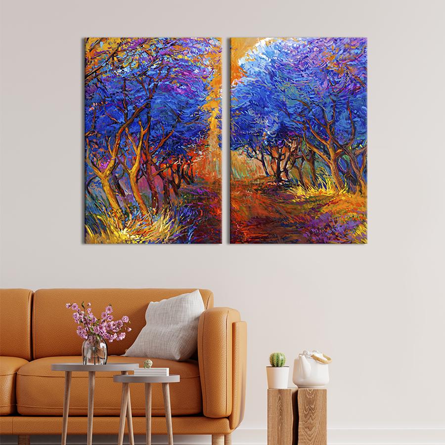 Модульная картина на холсте Диптих Лесная глушь 165x122 см (634-2)