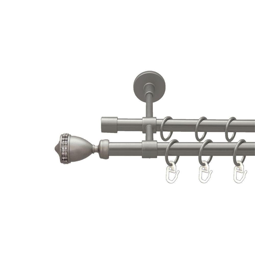 Карниз Orvit Этерния двухрядный гладкий 16/16 мм 240 см Сатин (00-00022599)