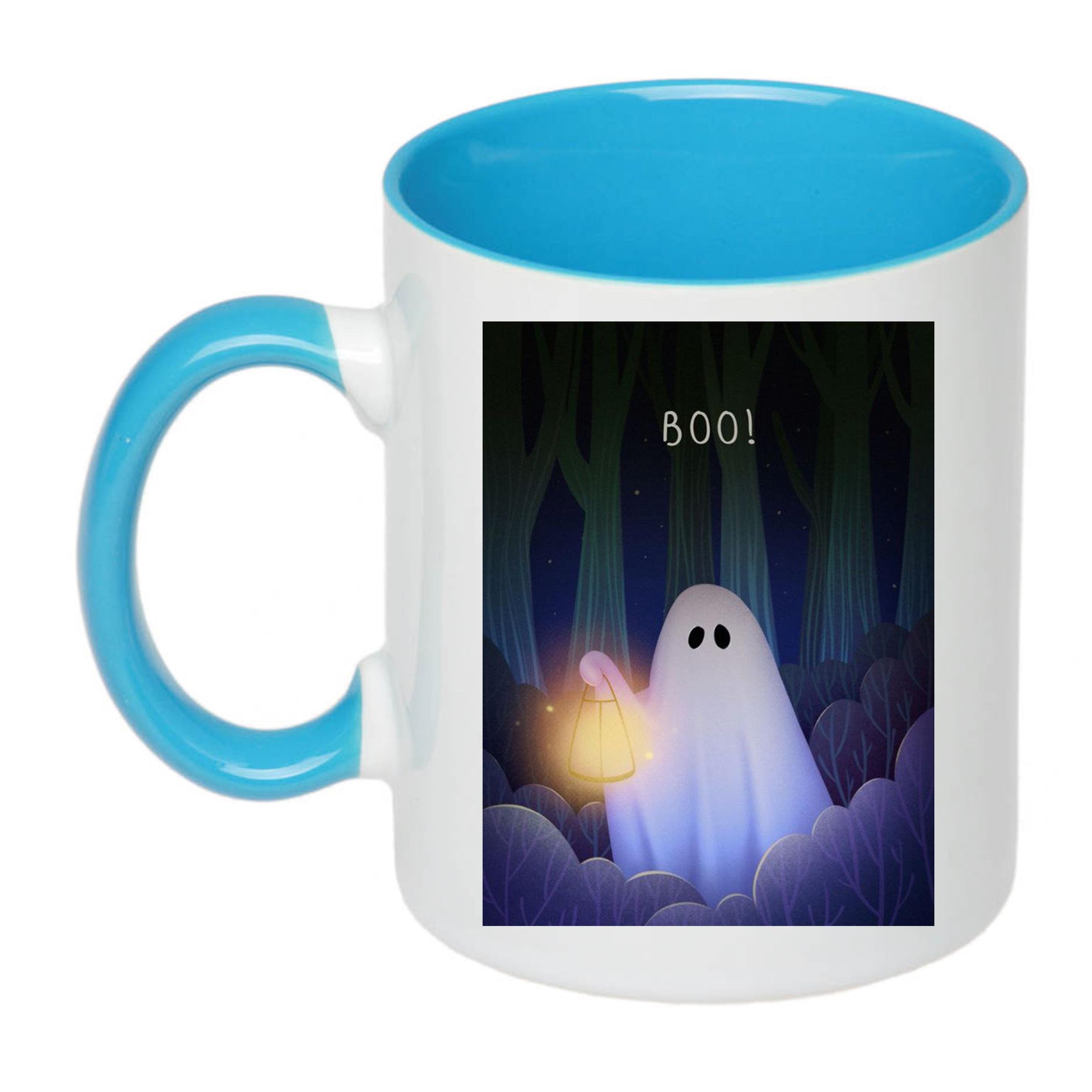 Чашка с печатью Boo! 330 мл Голубой (20831) - фото 1