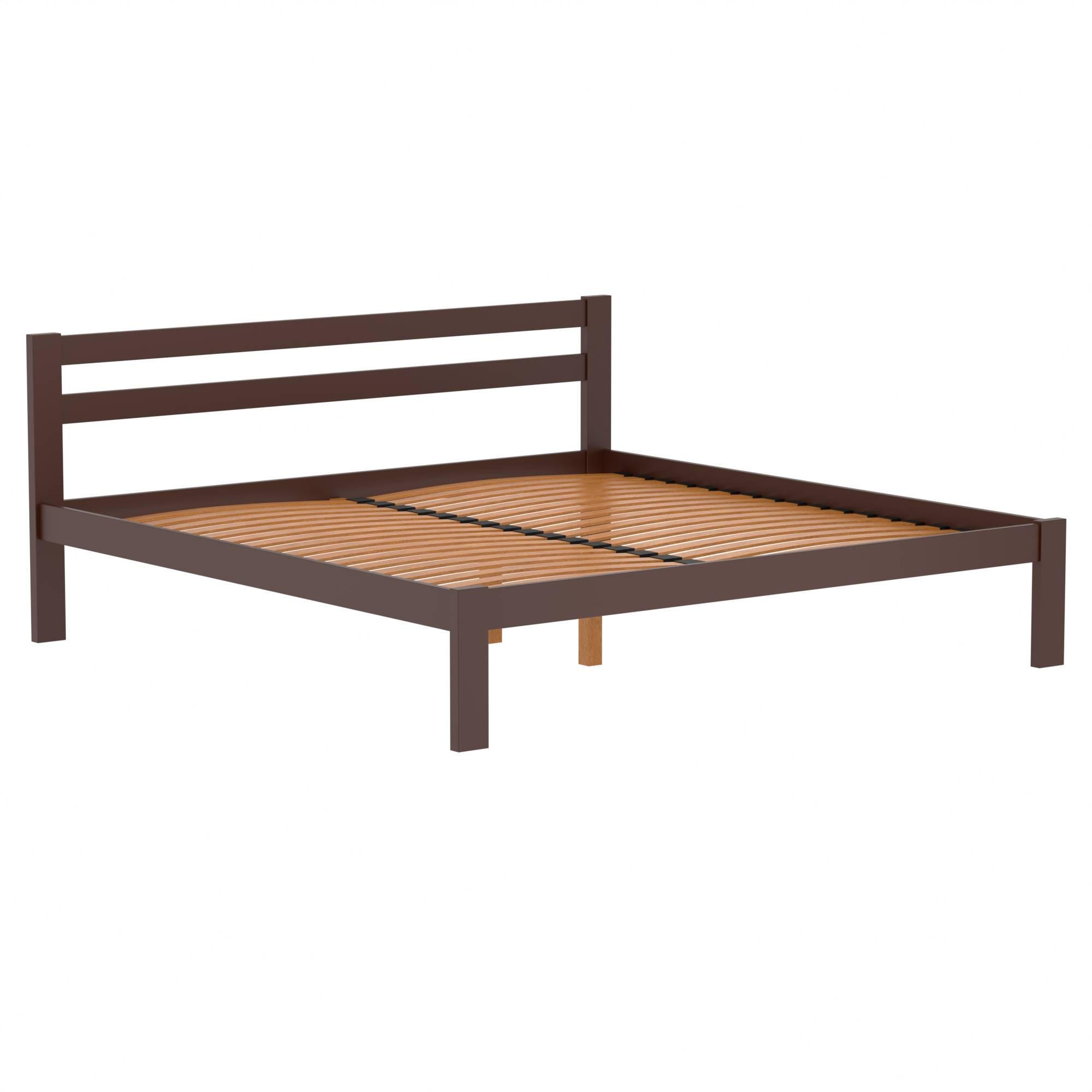 Кровать дерево Классик двуспальная 180х190 см Коричневый (380279) - фото 2 Кровать дерево Классик двуспальная 180х190 см Коричневый (380279) - фото 2