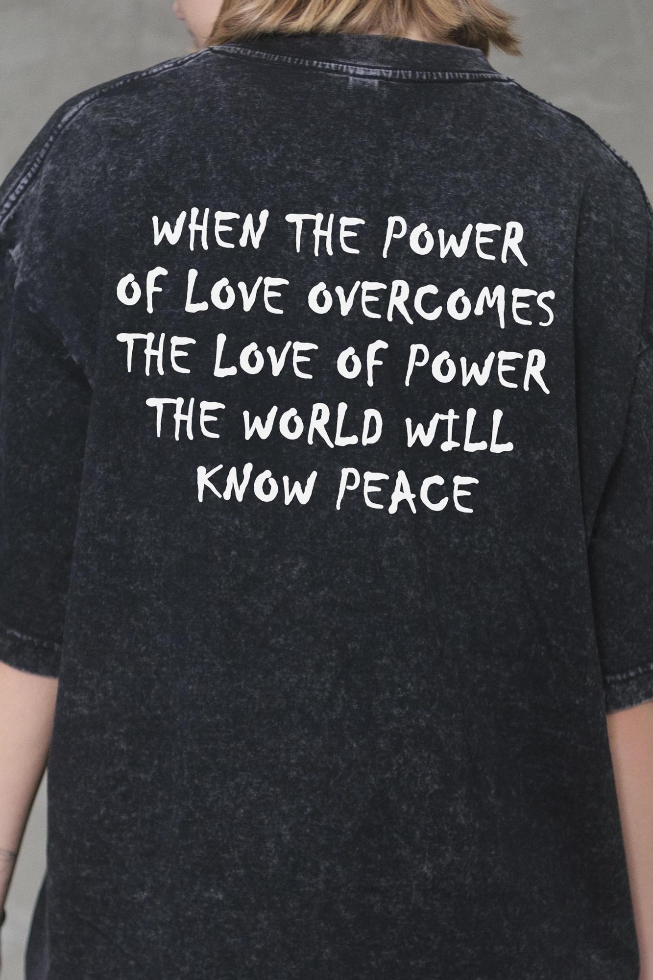 Футболка оверсайз Without Washed Power Peace S/M Black (S/M8056372 8056373) - фото 6