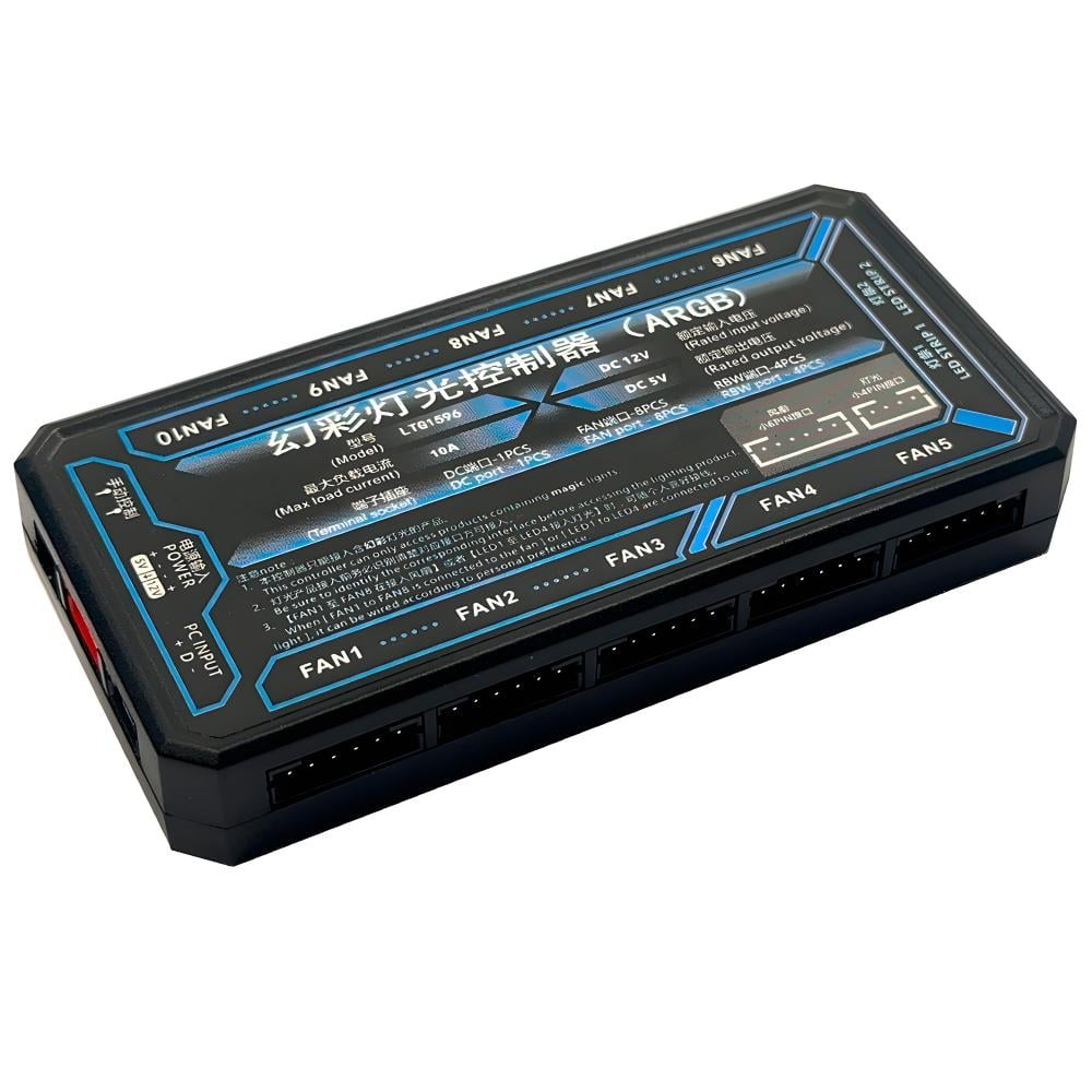 Контроллер-разветвитель aRGB 6pin 10 fan 2 led ports (1016-400-00)