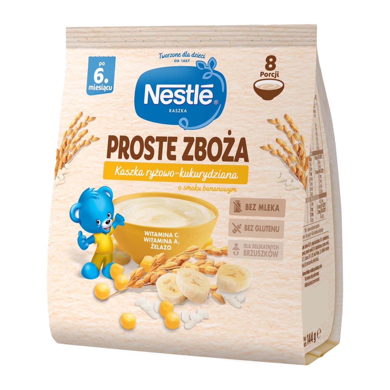 Каша Nestle Proste Zboża рисово-кукурузная с 6 месяцев Банан 144 г - фото 1