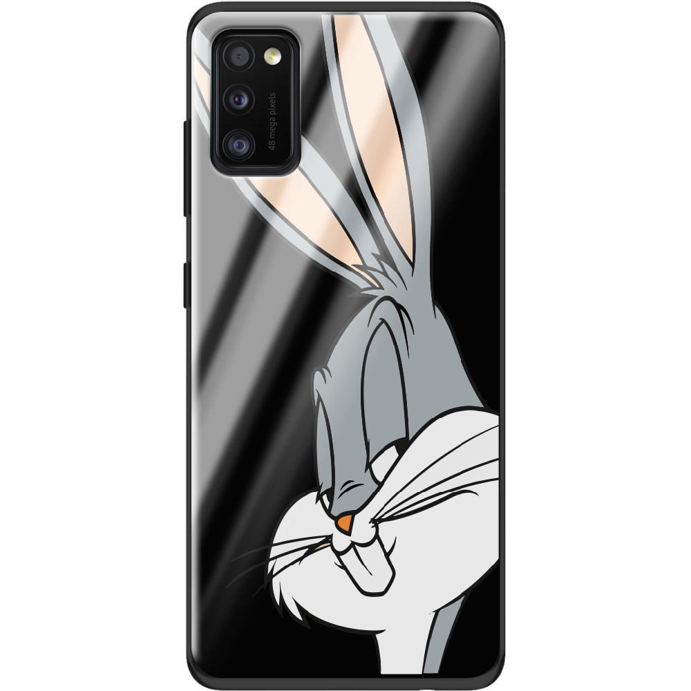 Чохол Boxface Samsung A415 Galaxy A41 Lucky Rabbit Чорний силікон зі склом (39755-bk81-40092) - фото 1