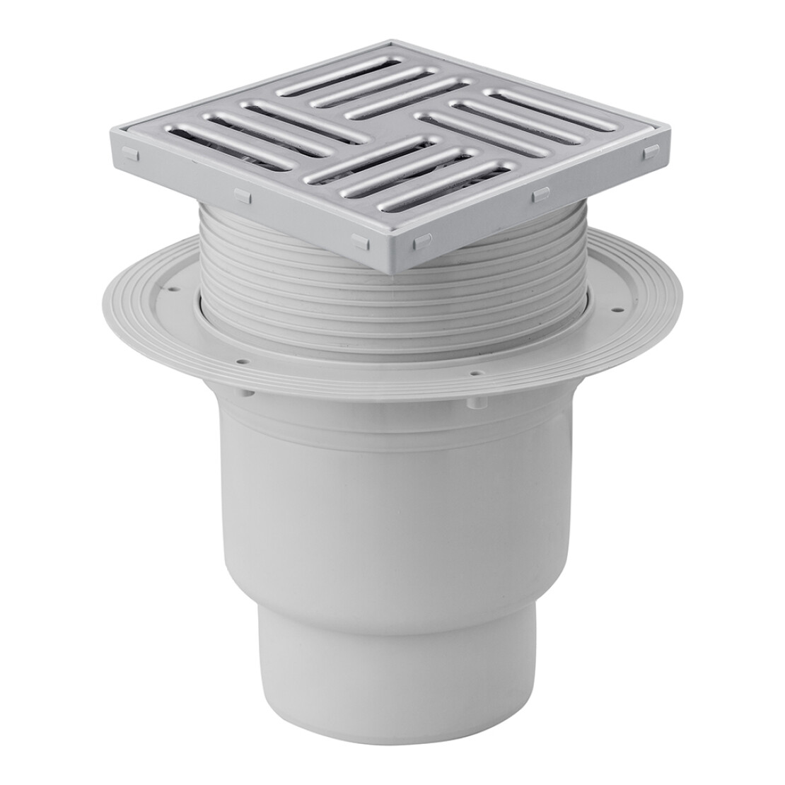 Трап с вертикальным выходом ANIplast 110 мм с нержавеющей решеткой 15х15 см TA1712EU (CV024748)