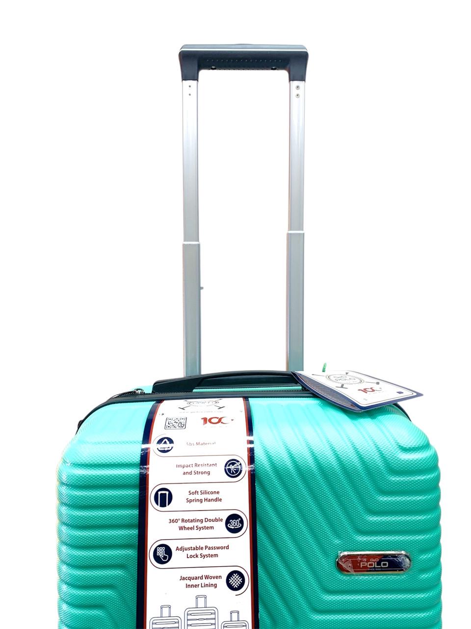 Валіза Polo ПК011-S полікарбонат на 4-х подвійних колесах маленька S 50 л М'ятний - фото 3
