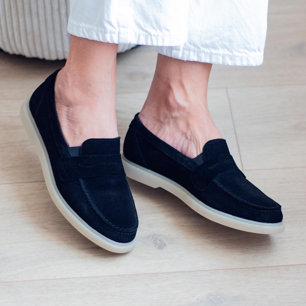 Лоферы женские Zlett из натуральной замши р. 40 Черный