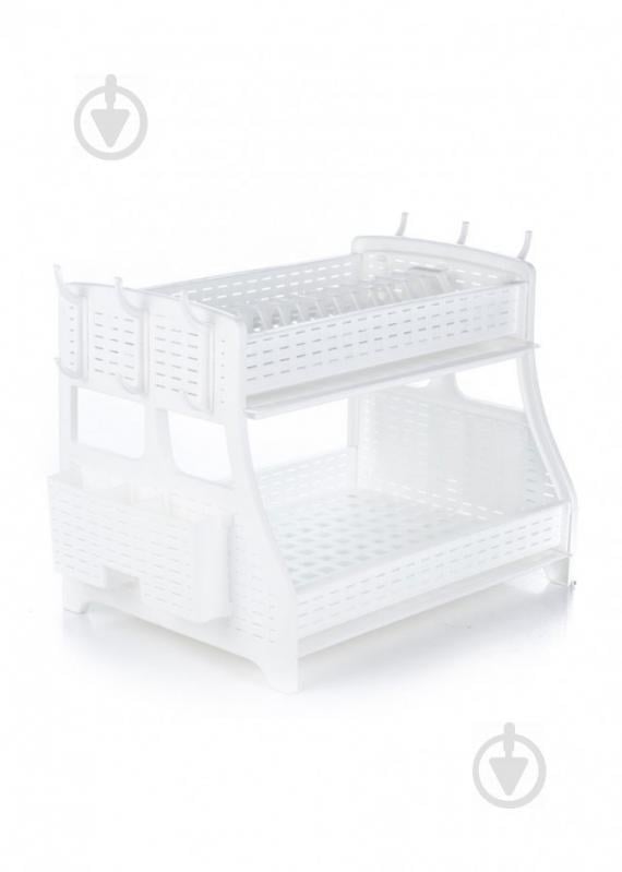 Сушка для посуды Senyayla 2-х ярусная 50 х 30 х 34 см Белая (5520-bl)