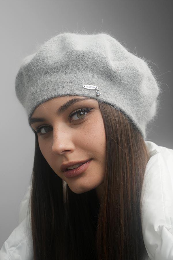 Берет шерстяной Braxton Донна женский Серый (7218)