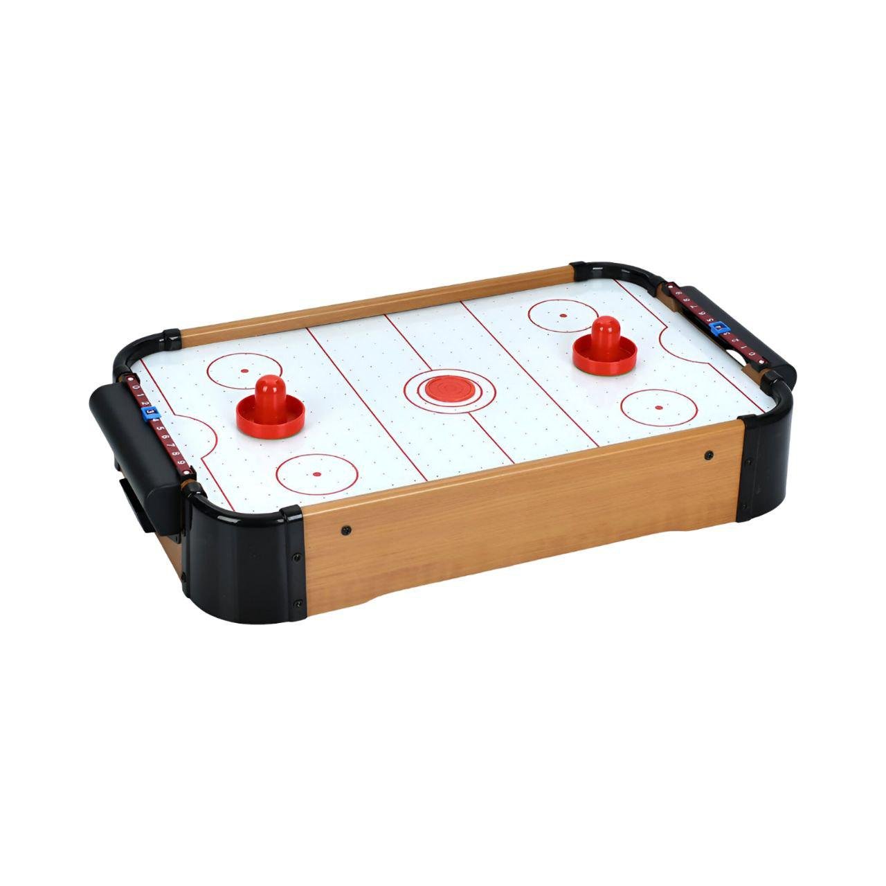 Настольная игра Аэрохоккей 2553 деревянный с шайбами и битыми счетчик очков 57x31,5x9 см
