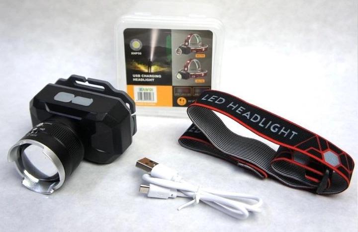 Фонарик налобный светодиодный аккумулятор Stenson SQ-726-2 1LM 2000 mAh 7,5x7,8 см (571289)