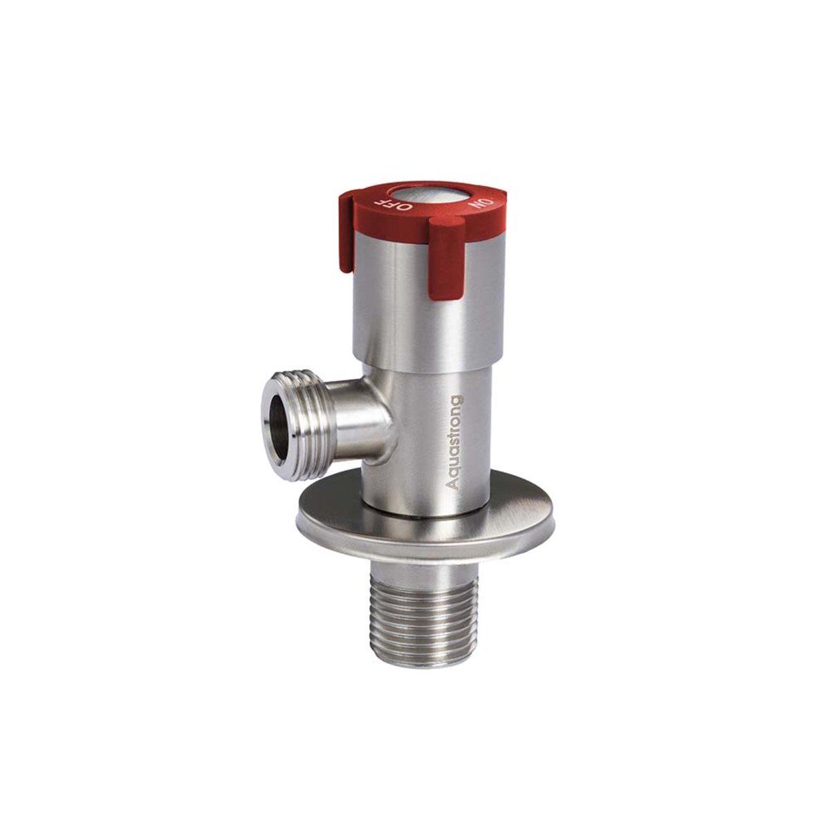 Кран угловой Aquastrong V2 1/2x1/2" ЗЗ нержавеющая сталь (PUD-V200)