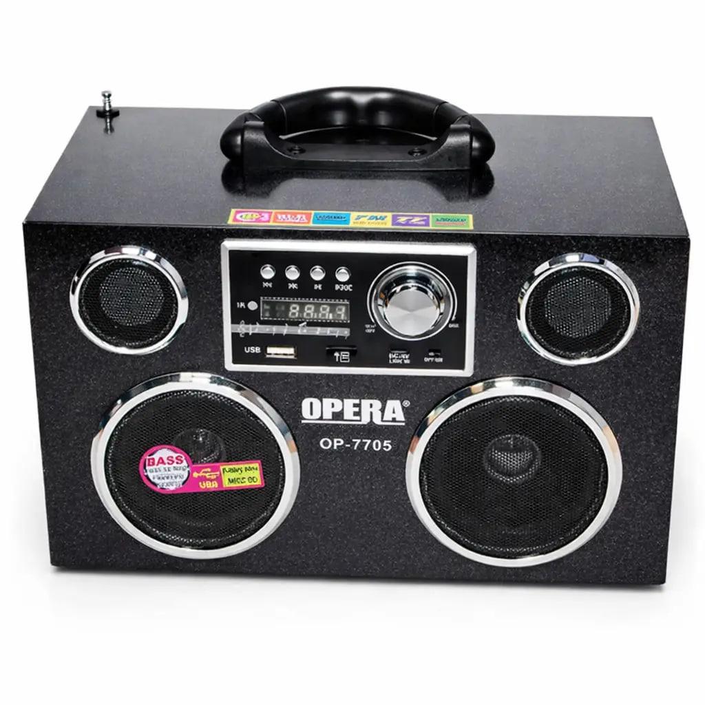 Портативные колонки с USB/SD/FM OPERA 7707 3,5 мм и переходники (000023303)