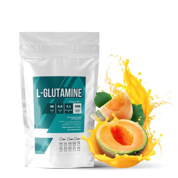 Амінокислота L-Glutamine Диня для м'язової тканини на 40 порцій 200 г (21-125-glu-d200)