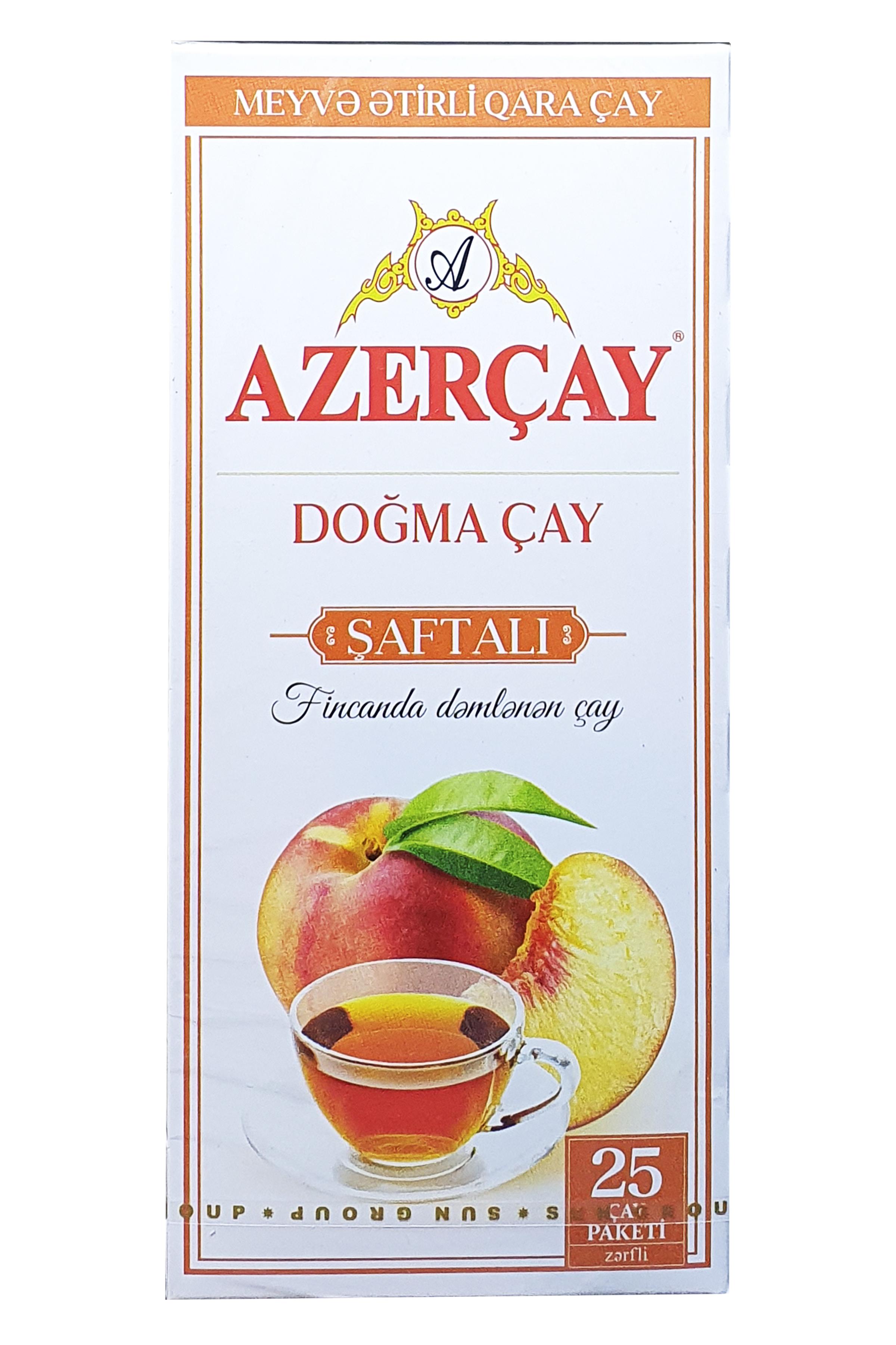 Чай Азерчай Персик черный с ароматом персика в пакетиках 25 шт. 1,8 г (1808) - фото 2