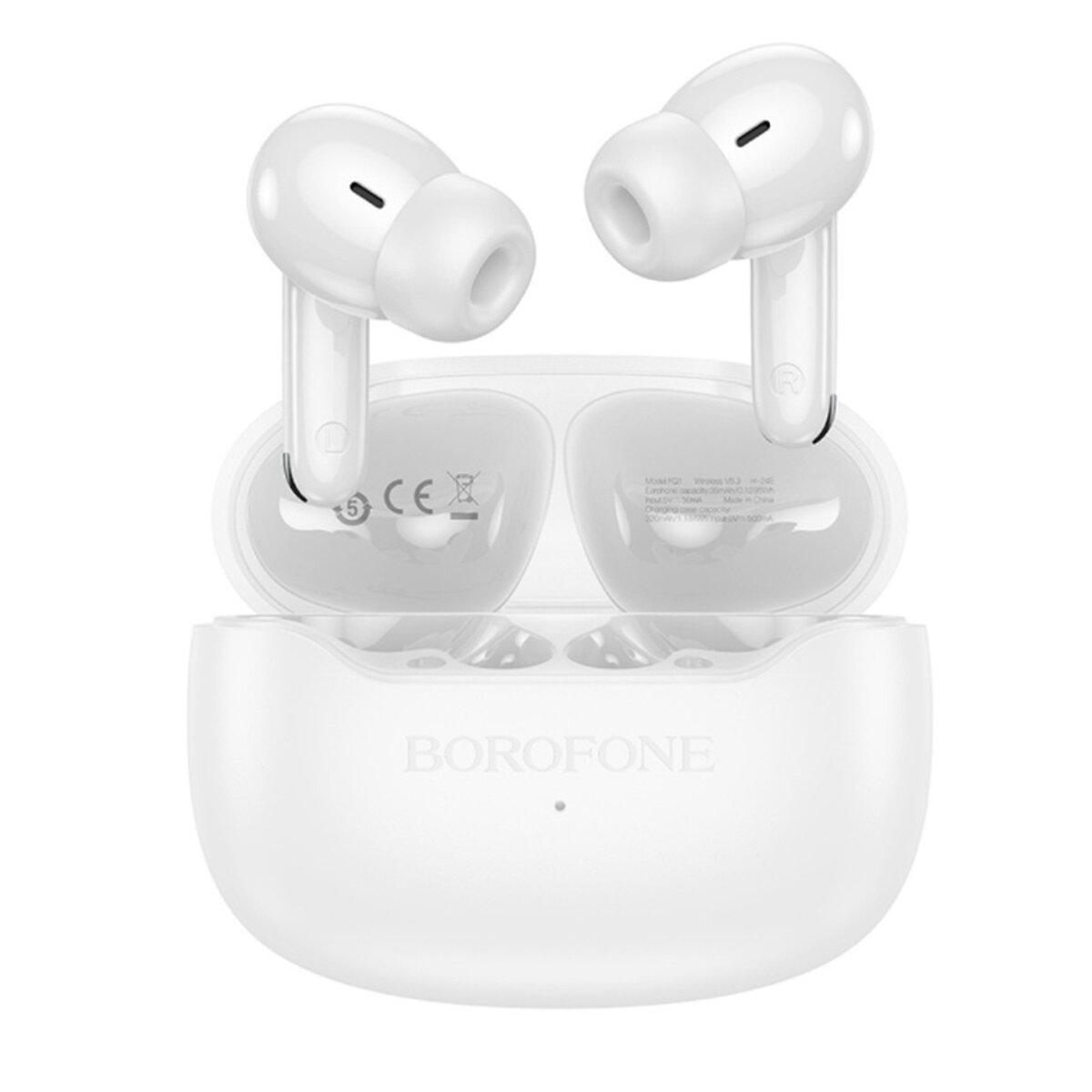 Наушники беспроводные Borofone FQ1 Shine wireless BT5.4 headset 320 mAh White (6941991113291)