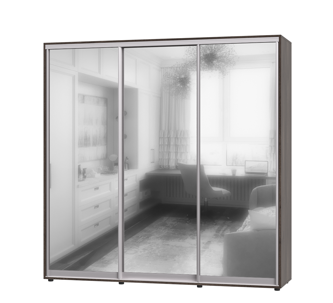 Шкаф-купе трехдверный Эверест ШК-05 220х60х220 см 
Шамони Темный (07427)