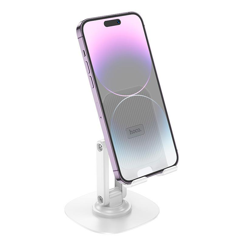 Держатель для телефона в машину Hoco Winner dual-axis rotating desktop stand HD6 Белый (13464863) - фото 3