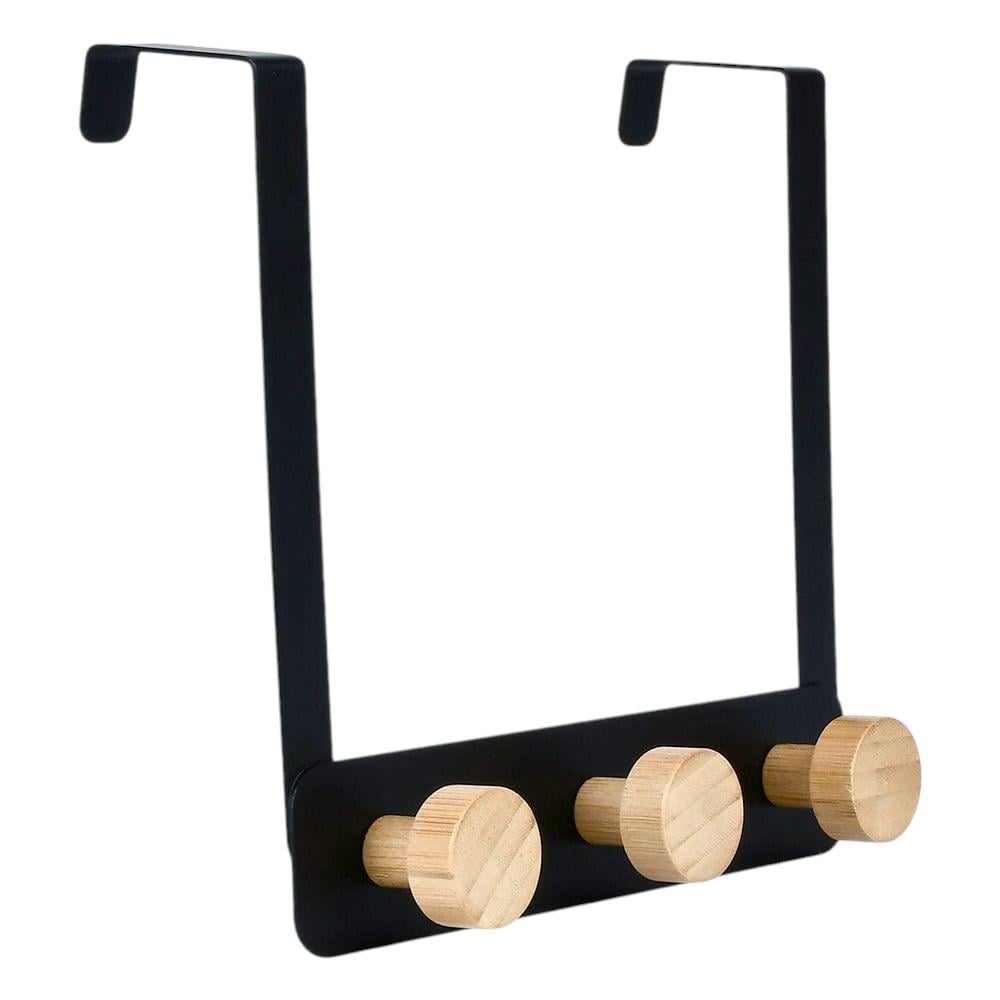 Вішалка на двері R100813 3 гачки 20х17 см Чорний з коричневим (31153333)