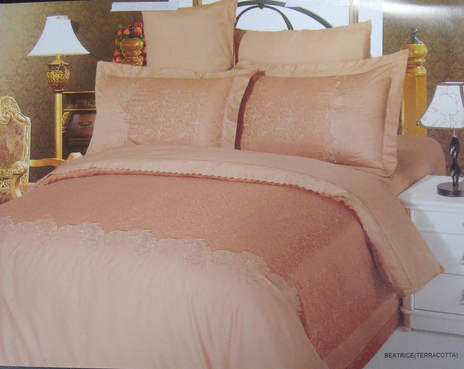 Комплект постельного белья Le Vele Beatrice Terracotta Jakar & Brode евро 200х220 см (lv-234) - фото 2 Комплект постельного белья Le Vele Beatrice Terracotta Jakar & Brode евро 200х220 см (lv-234) - фото 2