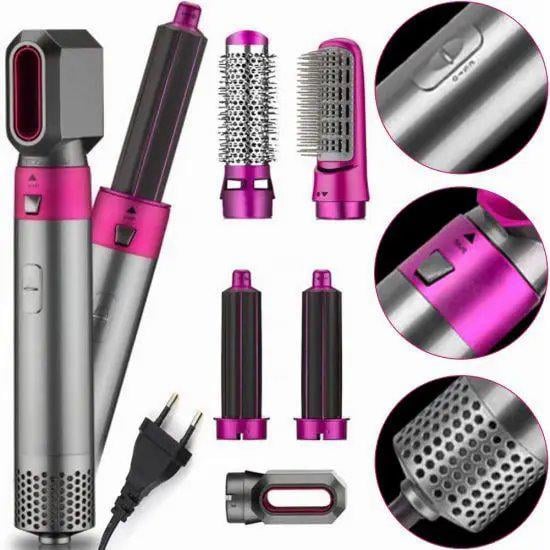 Фен повітряний мультистайлер з насадками HOT Air Styler TP -5+1 Сталевий - фото 4 Фен повітряний мультистайлер з насадками HOT Air Styler TP -5+1 Сталевий - фото 4