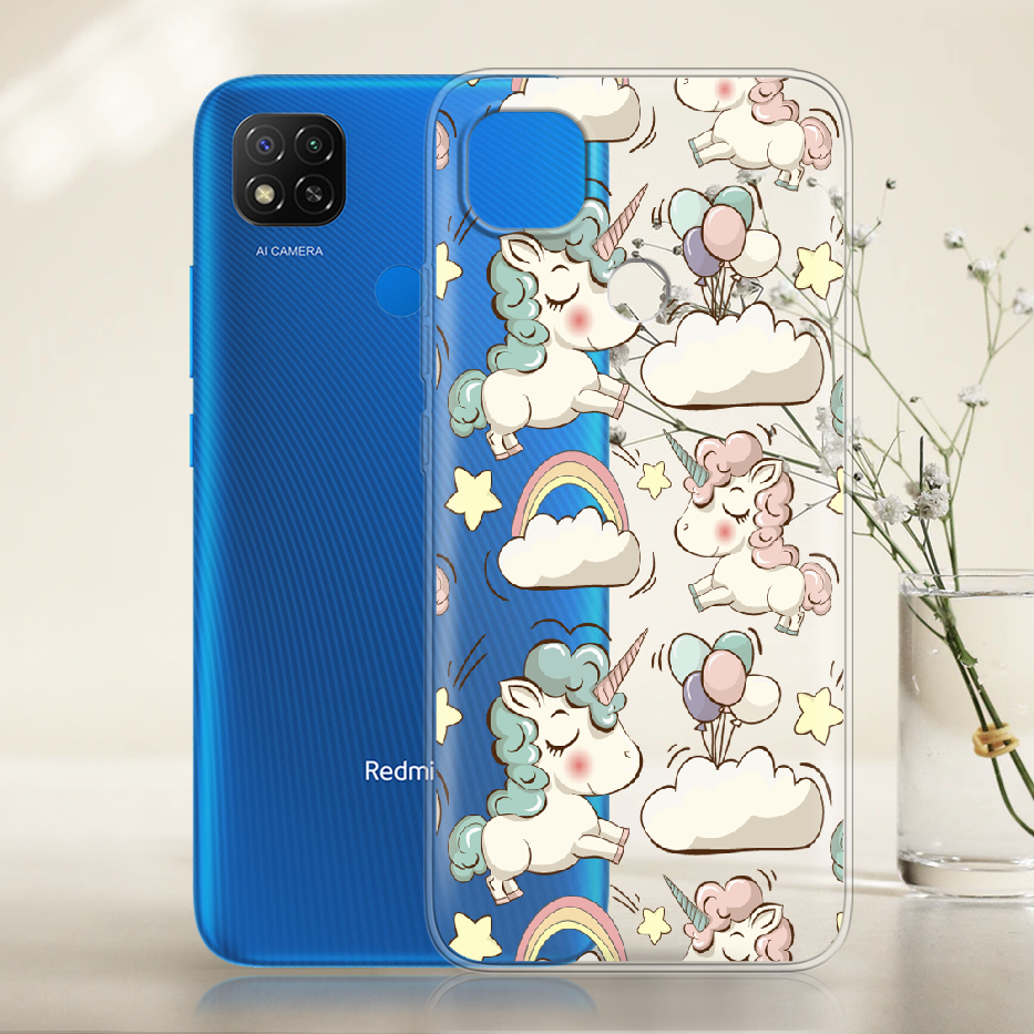 Чехол Boxface Xiaomi Redmi 9C Unicorns Прозрачный силикон (40879-cc2-40879) - фото 2