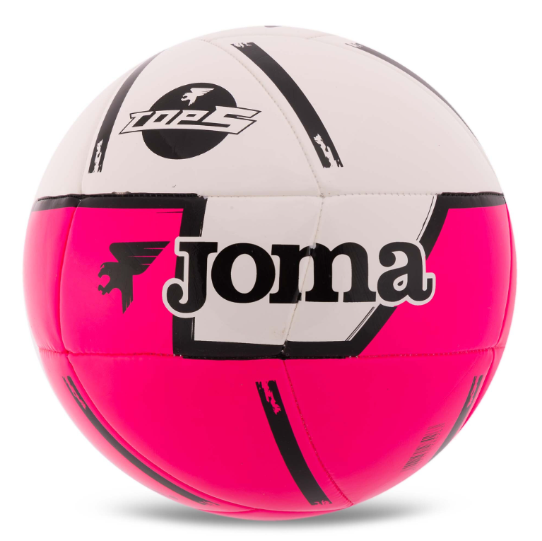 Футзальный мяч Joma NACIONAL PU ламинированный сшит машинным способом №4 (S441800B0101_Белый-розовый)