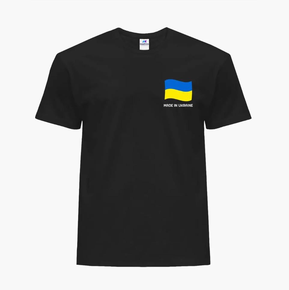 Футболка мужская "Сделано в Украине" S Черный (9223-3726)