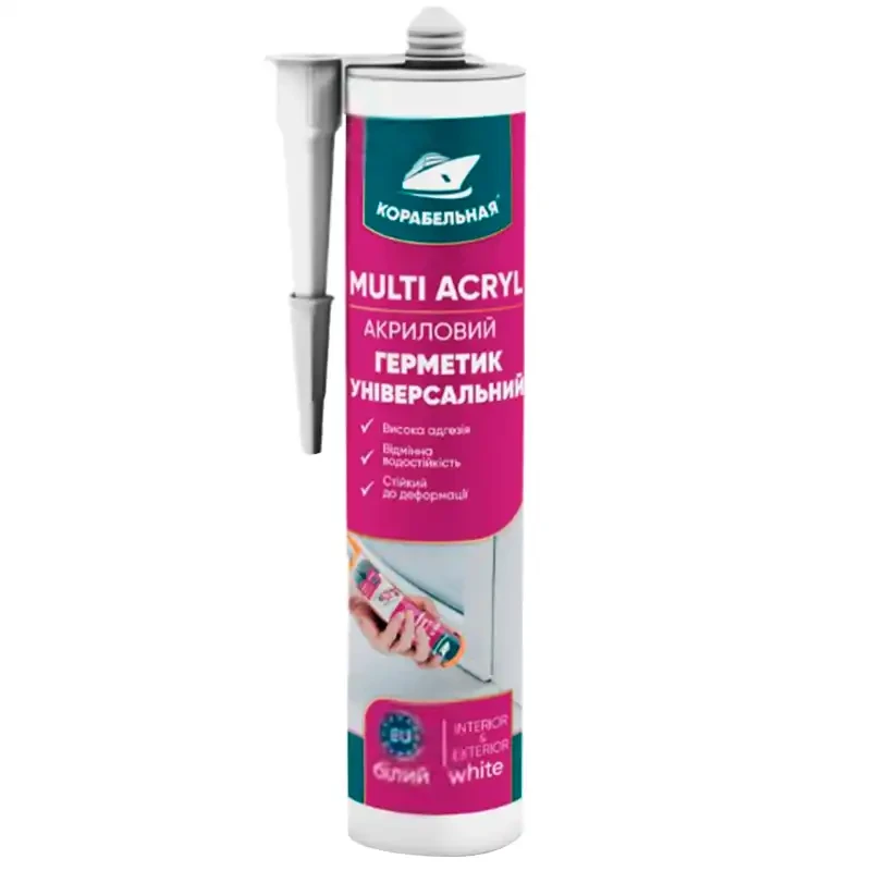Герметик акриловый КОРАБЕЛЬНАЯ MULTI ACRYL 440 г Белый (23814165)