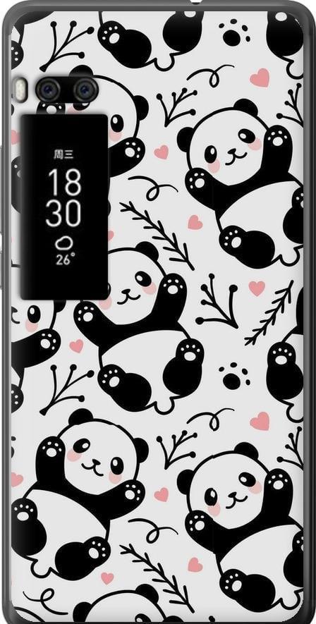 Чехол на Meizu Pro 7 Plus Панды (4318t-1131-42517)