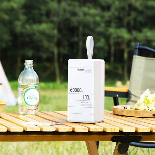 Повербанк Remax RPP-650 Quick Charge із швидкою зарядкою 100 W 60000 mAh Білий (25147810) - фото 6