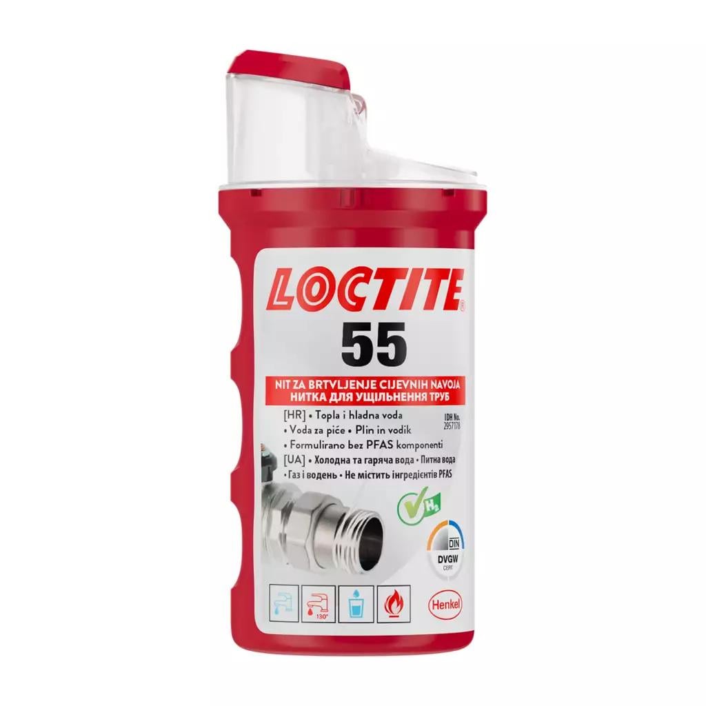 Нитка ущільнююча LOCTITE 55 для різьби і труб 160 м (573761879)