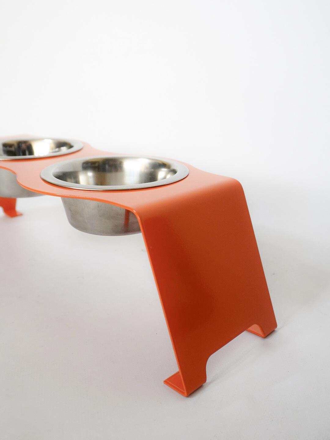 Кормушка My friend для котів на 2 миски метал 80 мм 0,2 л Помаранчевий (1024569к) - фото 2