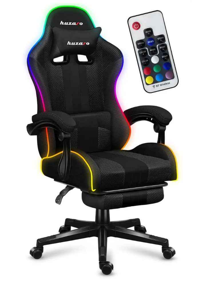 Комп'ютерне крісло Huzaro Force 4,7 RGB Black (Force 4.7 RGB Black_melvNM)