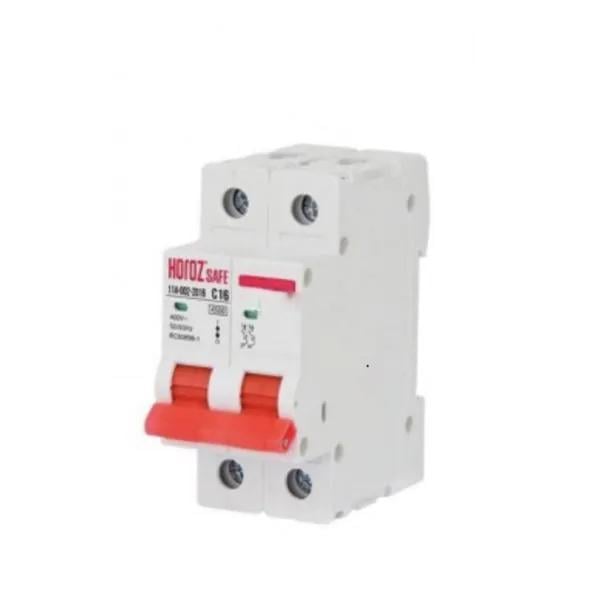 Автоматический выключатель Horoz Electric 114-002-2016-010 Safe 2P 16A C 4,5kA на DIN-рейке (00000041109)